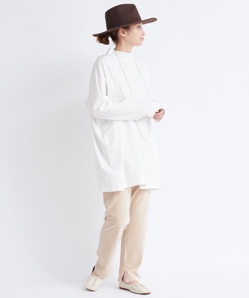 DouDou（ドゥドゥ）の「コーデュロイジャージーイージーパンツ（その他パンツ・レディース・チャコールグレー/サックスブルー/アイボリー・38/36）」の10枚目の写真