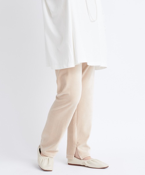 DouDou（ドゥドゥ）の「コーデュロイジャージーイージーパンツ（その他パンツ・レディース・チャコールグレー/サックスブルー/アイボリー・38/36）」の12枚目の写真