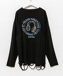 RASVOA | ダメージヘッドフォンロンT(Tシャツ/カットソー)