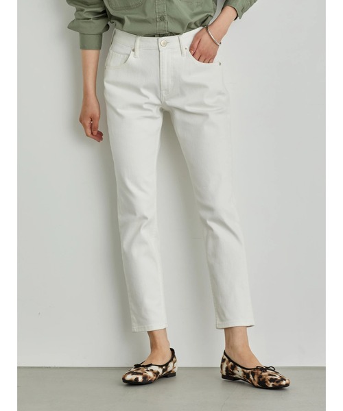 AMERICAN HOLIC(アメリカンホリック)の「テーパードホワイトカツラギ(デニムパンツ・レディース・ホワイト・XX-SMALL/X-SMALL/SMALL/MEDIUM/LARGE)」の1枚目の写真