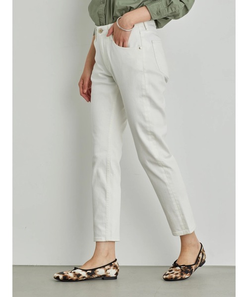 AMERICAN HOLIC(アメリカンホリック)の「テーパードホワイトカツラギ(デニムパンツ・レディース・ホワイト・XX-SMALL/X-SMALL/SMALL/MEDIUM/LARGE)」の2枚目の写真