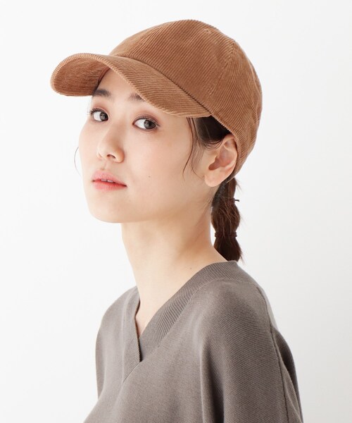 OPAQUE.CLIP(オペークドットクリップ)の「◆コーデュロイキャップ(キャップ・レディース・ホワイト/キャメル/ブルー・00)」の10枚目の写真