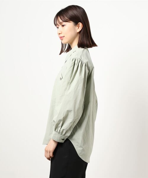 OKIRAKU（オキラク）の「(OKIRAKU×ROSE BUD)ポケットシャツ（シャツ/ブラウス・レディース・ホワイト/ライトグリーン・FREE）」の4枚目の写真