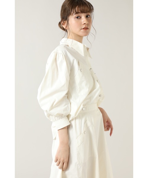 OKIRAKU（オキラク）の「(OKIRAKU×ROSE BUD)ポケットシャツ（シャツ/ブラウス・レディース・ホワイト/ライトグリーン・FREE）」の2枚目の写真