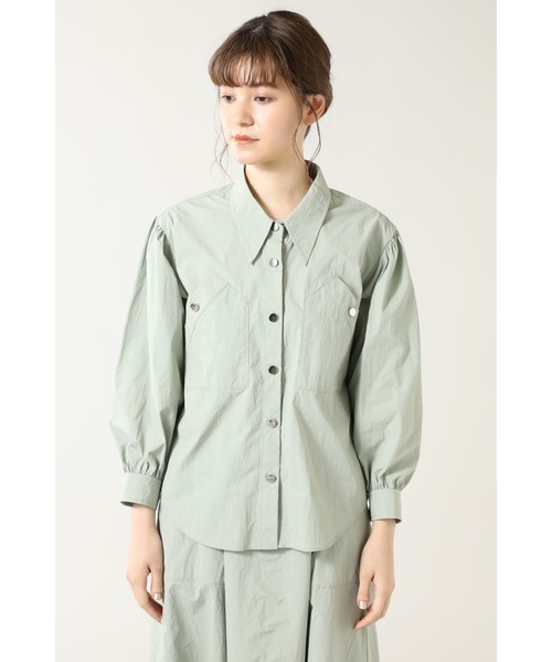 OKIRAKU（オキラク）の「(OKIRAKU×ROSE BUD)ポケットシャツ（シャツ/ブラウス・レディース・ホワイト/ライトグリーン・FREE）」の8枚目の写真