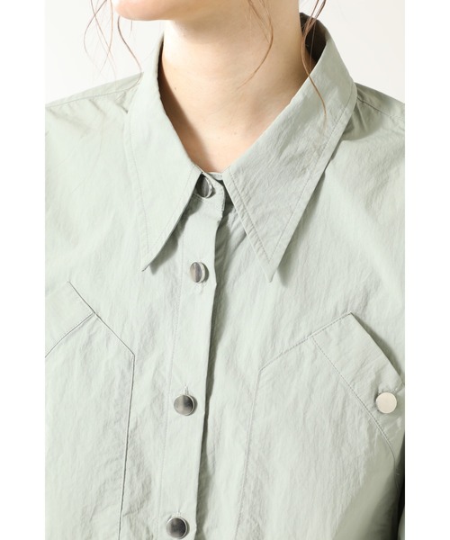 OKIRAKU（オキラク）の「(OKIRAKU×ROSE BUD)ポケットシャツ（シャツ/ブラウス・レディース・ホワイト/ライトグリーン・FREE）」の11枚目の写真