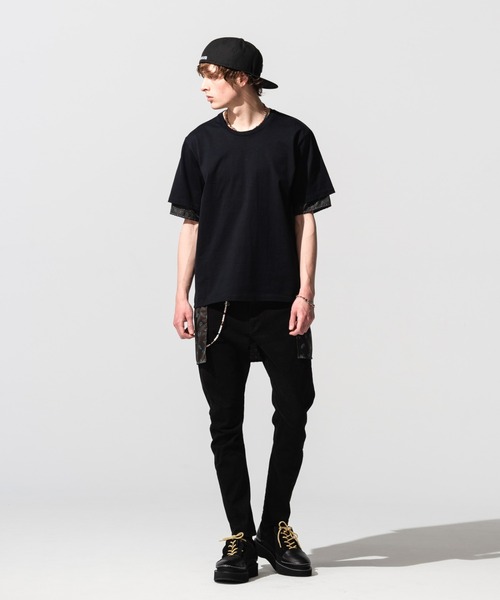 glamb(グラム)の「Common layered CS / コモンレイヤードカットソー(Tシャツ/カットソー・メンズ・ホワイト/ブラック・S/M/L)」の17枚目の写真