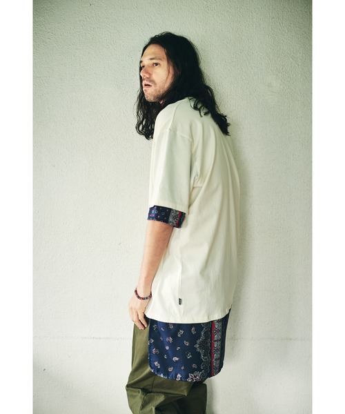 glamb(グラム)の「Common layered CS / コモンレイヤードカットソー(Tシャツ/カットソー・メンズ・ホワイト/ブラック・S/M/L)」の6枚目の写真