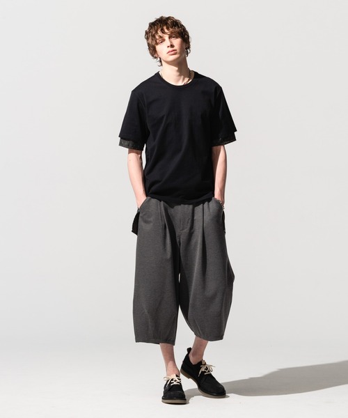 glamb(グラム)の「Common layered CS / コモンレイヤードカットソー(Tシャツ/カットソー・メンズ・ホワイト/ブラック・S/M/L)」の3枚目の写真