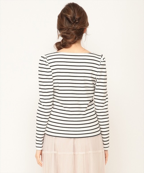 WILLSELECTION(ウィルセレクション)の「ロゴ刺繍パワショルスリーブカットソー(Tシャツ/カットソー・レディース・アイボリー/ホワイト系その他/チャコールグレー・MEDIUM)」の15枚目の写真