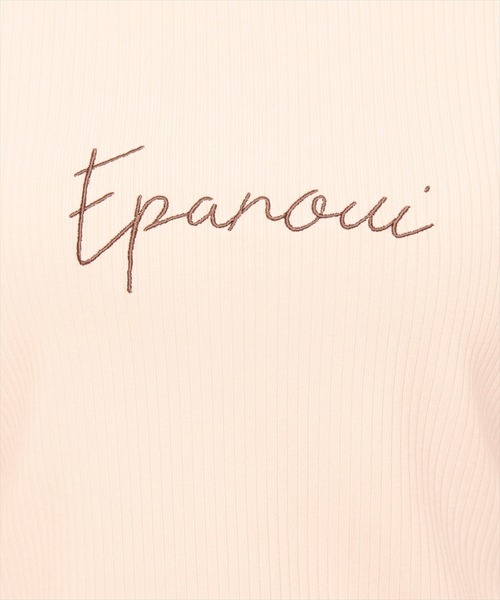 WILLSELECTION(ウィルセレクション)の「ロゴ刺繍パワショルスリーブカットソー(Tシャツ/カットソー・レディース・アイボリー/ホワイト系その他/チャコールグレー・MEDIUM)」の5枚目の写真