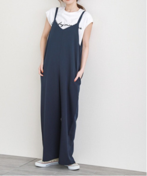 SUGAR BISKET（シュガービスケット）の「前後2Wayキャミサロペット（サロペット/オーバーオール・レディース・ブラック/ダークグレー/ベージュ/オリーブ/ネイビー・L/M）」の5枚目の写真