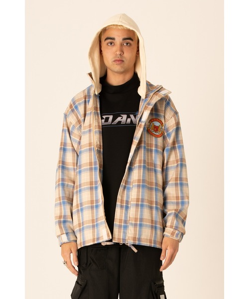 ADANS（アダンス）の「ADANS/アダンス/チェックマウンテンパーカー/CHECK MOUNTAIN PARKA（ブルゾン・メンズ・ベージュ/ブルー・MEDIUM/SMALL）」の2枚目の写真