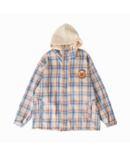 ADANS（アダンス）の「ADANS/アダンス/チェックマウンテンパーカー/CHECK MOUNTAIN PARKA（ブルゾン・メンズ・ベージュ/ブルー・MEDIUM/SMALL）」の6枚目の写真