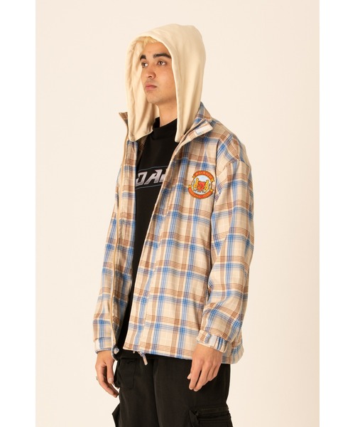 ADANS（アダンス）の「ADANS/アダンス/チェックマウンテンパーカー/CHECK MOUNTAIN PARKA（ブルゾン・メンズ・ベージュ/ブルー・MEDIUM/SMALL）」の5枚目の写真