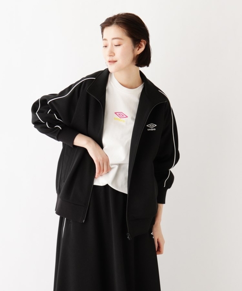 AG by aquagirl（エージーバイアクアガール）の「◆UMBRO配色ジャージ（ブルゾン・レディース・ブラック/ベージュ系8/ガンメタ・38）」の17枚目の写真