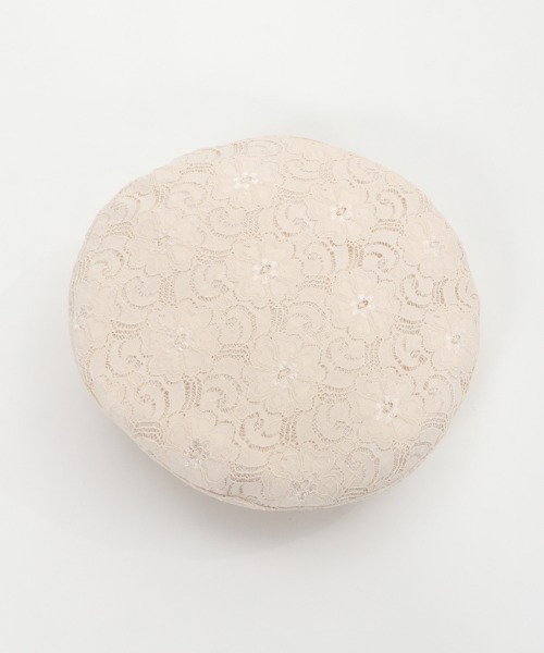 axes femme（アクシーズファム）の「レース×チェック柄ベレー（ハンチング/ベレー帽・レディース・サックスブルー/キナリ/ブラック・MEDIUM）」の10枚目の写真