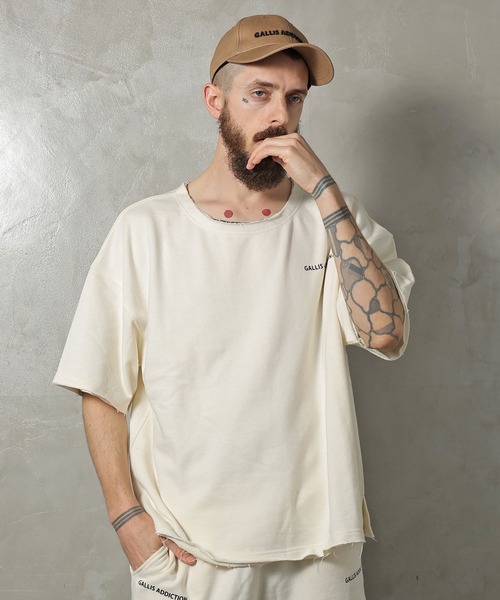 GALLIS ADDICTION（ガリスアディクション）の「GA SUMMER-FLEECE SET UP（TOPS）/Tシャツ（Tシャツ/カットソー・メンズ・ブラック/ナチュラル・FREE）」の3枚目の写真