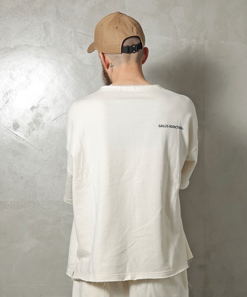 GALLIS ADDICTION（ガリスアディクション）の「GA SUMMER-FLEECE SET UP（TOPS）/Tシャツ（Tシャツ/カットソー・メンズ・ブラック/ナチュラル・FREE）」の12枚目の写真