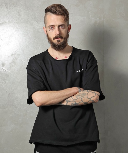 GALLIS ADDICTION（ガリスアディクション）の「GA SUMMER-FLEECE SET UP（TOPS）/Tシャツ（Tシャツ/カットソー・メンズ・ブラック/ナチュラル・FREE）」の5枚目の写真