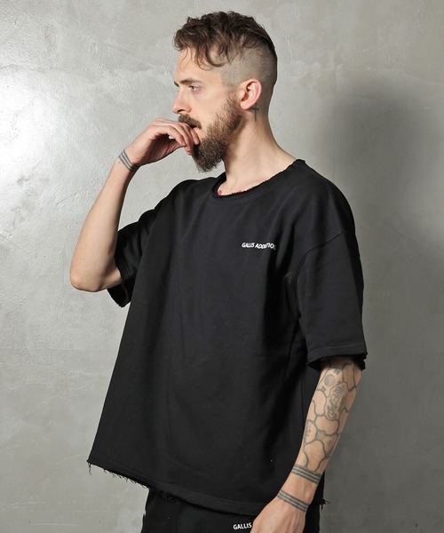GALLIS ADDICTION（ガリスアディクション）の「GA SUMMER-FLEECE SET UP（TOPS）/Tシャツ（Tシャツ/カットソー・メンズ・ブラック/ナチュラル・FREE）」の8枚目の写真