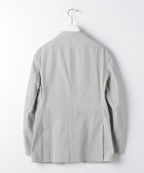 green label relaxing（グリーンレーベルリラクシング）の「SONDRIO シアサッカー 3B RGD NT 2PP- セットアップ ジャケット（テーラードジャケット・メンズ・コバルトブルー/ブラウン・42/48/46/50/44）」の8枚目の写真