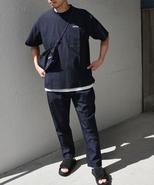 SHIPS any（シップス エニィ）の「THOUSAND MILE: :3ピース Tシャツ タックパンツ サコッシュ セットアップアイテム（その他小物・メンズ・ネイビー/ベージュ・LARGE/MEDIUM/SMALL）」の3枚目の写真