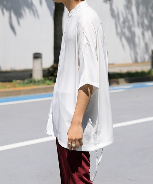 Adoon plain(アドーンプレーン)の「【Adoon plain】 サイドデザインシャツ(シャツ/ブラウス・メンズ・ホワイト/オレンジ/ボルドー・MEDIUM/LARGE)」の5枚目の写真