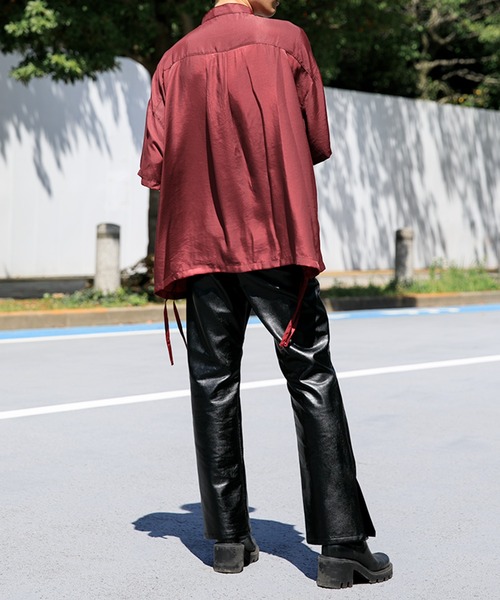 Adoon plain(アドーンプレーン)の「【Adoon plain】 サイドデザインシャツ(シャツ/ブラウス・メンズ・ホワイト/オレンジ/ボルドー・MEDIUM/LARGE)」の6枚目の写真