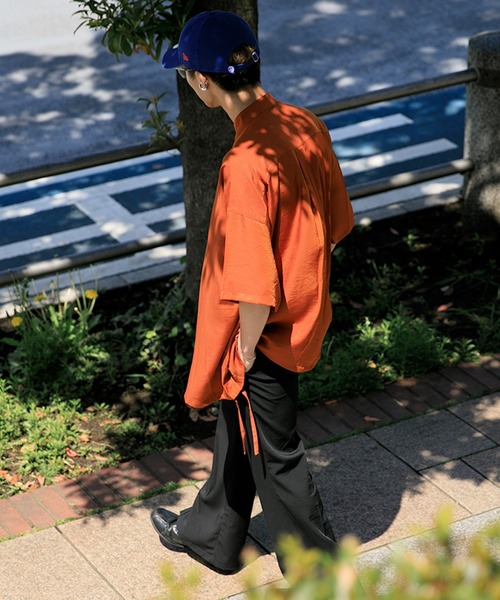 Adoon plain(アドーンプレーン)の「【Adoon plain】 サイドデザインシャツ(シャツ/ブラウス・メンズ・ホワイト/オレンジ/ボルドー・MEDIUM/LARGE)」の9枚目の写真