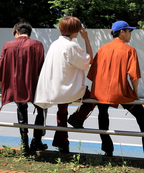 Adoon plain(アドーンプレーン)の「【Adoon plain】 サイドデザインシャツ(シャツ/ブラウス・メンズ・ホワイト/オレンジ/ボルドー・MEDIUM/LARGE)」の10枚目の写真