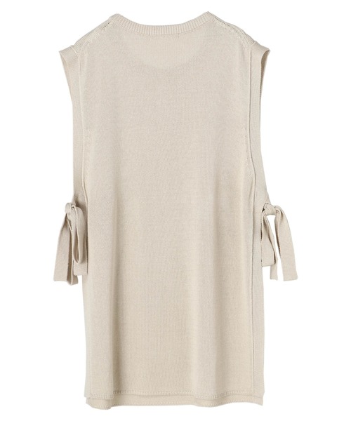 AMERICAN HOLIC（アメリカンホリック）の「サイドリボンニットベスト（ベスト・レディース・ブラック/ライトベージュ・FREE）」の19枚目の写真