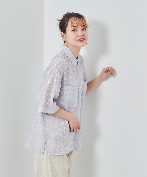 cepo(セポ)の「シアージャガードシャツ(シャツ/ブラウス・レディース・ブラック/グレー/オフホワイト・M)」の14枚目の写真