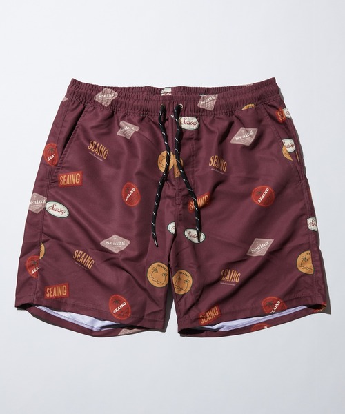 Seaing(シーング)の「WEB限定 Seaing/シーング 水陸両用 総柄ボードショーツ(その他パンツ・メンズ・ブラック/ブラウン/サックスブルー/ブルー/チャコールグレー/ネイビー/ベージュ/ダークブラウン・MEDIUM/LARGE)」の1枚目の写真