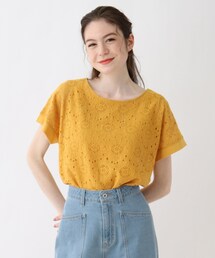 Cutie Blonde | 【S-L】フラワーレースプルオーバー(Tシャツ/カットソー)