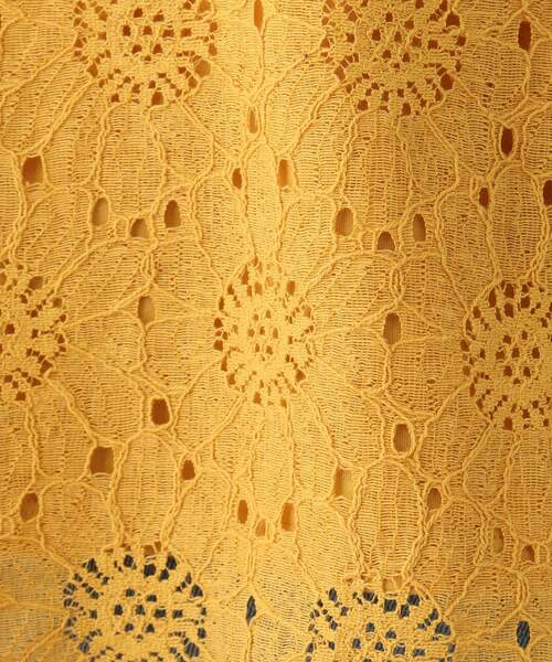 Cutie Blonde（キューティーブロンド）の「◆【S-L】フラワーレースプルオーバー（Tシャツ/カットソー・レディース・ネイビー/ダークグリーン/マスタード/オフホワイト・01/02/03）」の11枚目の写真