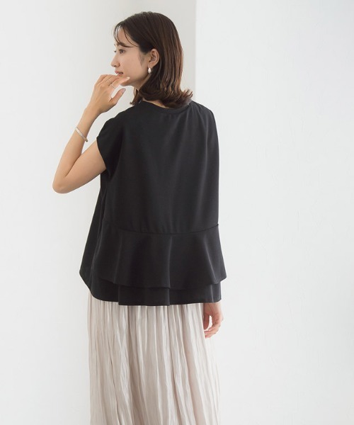バックフレアフレンチTブラウス