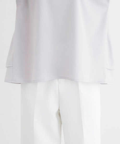 バックフレアフレンチTブラウス