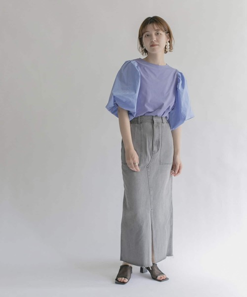 KBF（ケイビーエフ）の「バルーンBIGスリーブプルオーバー（Tシャツ/カットソー・レディース・ホワイト/ブルー/ブラック・ONE）」の18枚目の写真