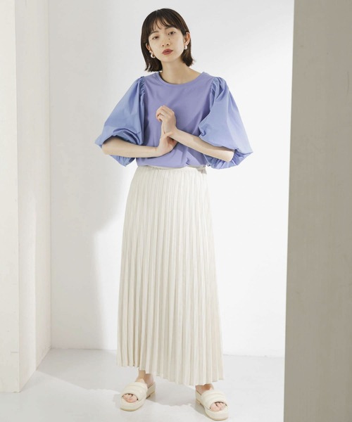 KBF（ケイビーエフ）の「バルーンBIGスリーブプルオーバー（Tシャツ/カットソー・レディース・ホワイト/ブルー/ブラック・ONE）」の7枚目の写真