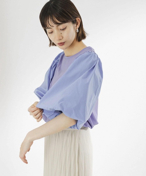 KBF（ケイビーエフ）の「バルーンBIGスリーブプルオーバー（Tシャツ/カットソー・レディース・ホワイト/ブルー/ブラック・ONE）」の16枚目の写真