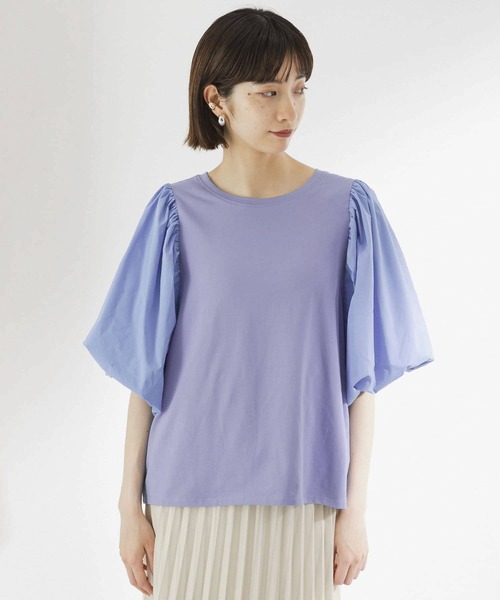 KBF（ケイビーエフ）の「バルーンBIGスリーブプルオーバー（Tシャツ/カットソー・レディース・ホワイト/ブルー/ブラック・ONE）」の8枚目の写真