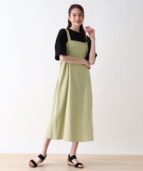 Cutie Blonde（キューティーブロンド）の「◆【S-L】サイドバックルジャンスカ（スカート・レディース・ライトベージュ/マスタード/ブラック・01/02/03）」の2枚目の写真