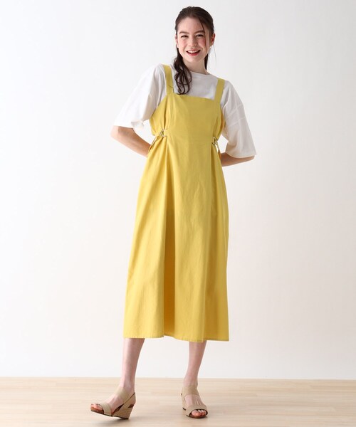 Cutie Blonde（キューティーブロンド）の「◆【S-L】サイドバックルジャンスカ（スカート・レディース・ライトベージュ/マスタード/ブラック・01/02/03）」の3枚目の写真