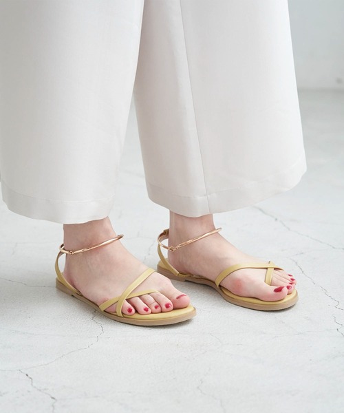 ROPE' PICNIC（ロペピクニック）の「アンクレット付ストリングバックトングサンダル（サンダル・レディース・ブラック/ホワイト系その他5/イエロー系その他2・M/L）」の8枚目の写真