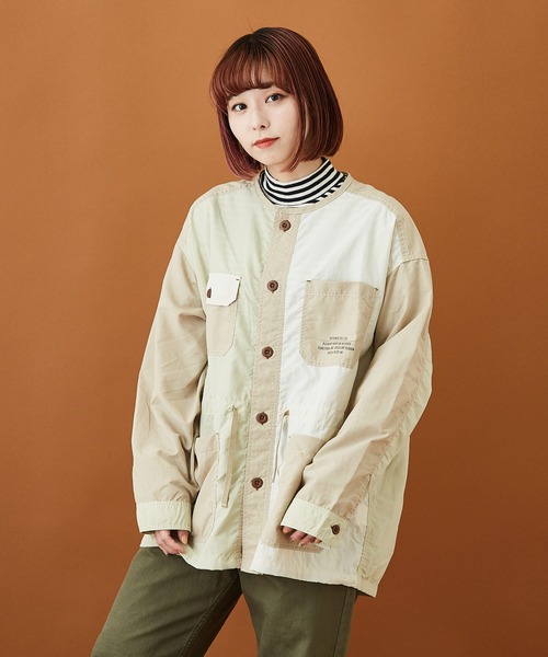 CUBE SUGAR(キューブシュガー)の「ショートスラブフライス ボーダー 長袖 ハイネック(Tシャツ/カットソー・レディース・モカ/ブラック×ホワイト/ホワイト系その他/ブラウン系その他/パープル系その他/グレー×ホワイト・M)」の3枚目の写真