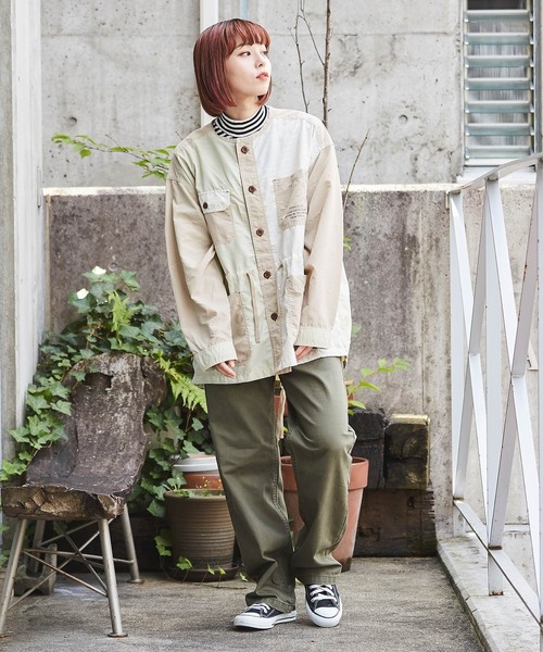 CUBE SUGAR(キューブシュガー)の「ショートスラブフライス ボーダー 長袖 ハイネック(Tシャツ/カットソー・レディース・モカ/ブラック×ホワイト/ホワイト系その他/ブラウン系その他/パープル系その他/グレー×ホワイト・M)」の8枚目の写真