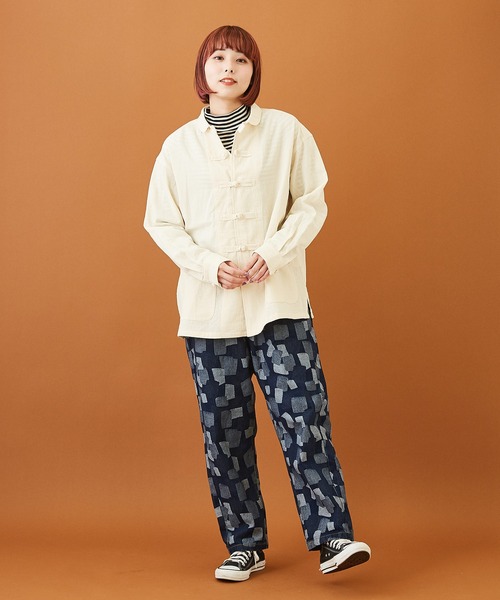 CUBE SUGAR(キューブシュガー)の「ショートスラブフライス ボーダー 長袖 ハイネック(Tシャツ/カットソー・レディース・モカ/ブラック×ホワイト/ホワイト系その他/ブラウン系その他/パープル系その他/グレー×ホワイト・M)」の10枚目の写真