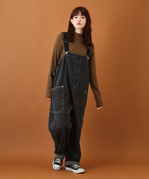 CUBE SUGAR(キューブシュガー)の「ショートスラブフライス ボーダー 長袖 ハイネック(Tシャツ/カットソー・レディース・モカ/ブラック×ホワイト/ホワイト系その他/ブラウン系その他/パープル系その他/グレー×ホワイト・M)」の11枚目の写真