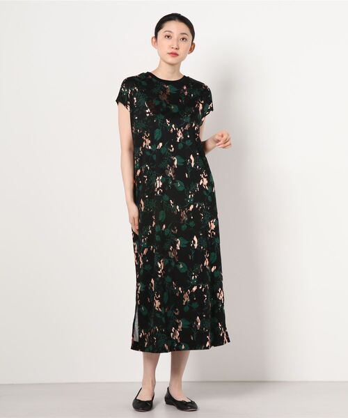 EBONY（エボニー）の「EBONY ホイルフラワーカットソーワンピース（ワンピース・レディース・ブラック・2）」の8枚目の写真